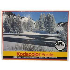 Salmon River 1000 Pc Kodacolor Puzzle by RoseArt 18 15/16 x 26.75 Vintage NIB